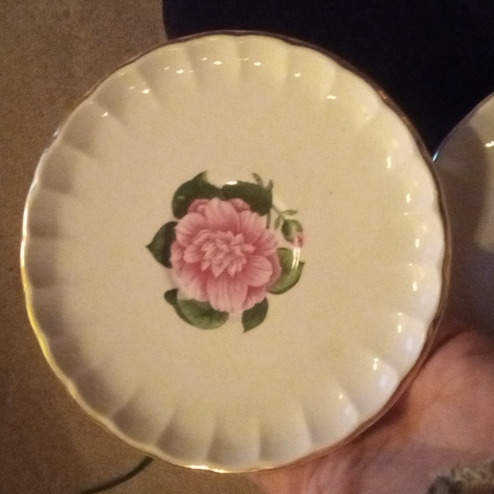 W s George vintage 8 inch fruit plate set of 5